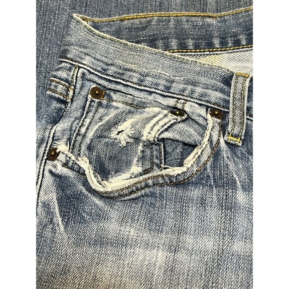 Lucky Brand Men 181 Jeans Distressed Size 32 x 30 Frayed Back Hem - Picture 2 of 7